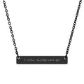 Engravable Horizontal Bar Necklace — Personalized Morse Code Pendant