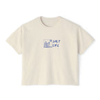 ELVAE Salt Life Boxy Tee — Vintage Cotton Cropped T-shirt