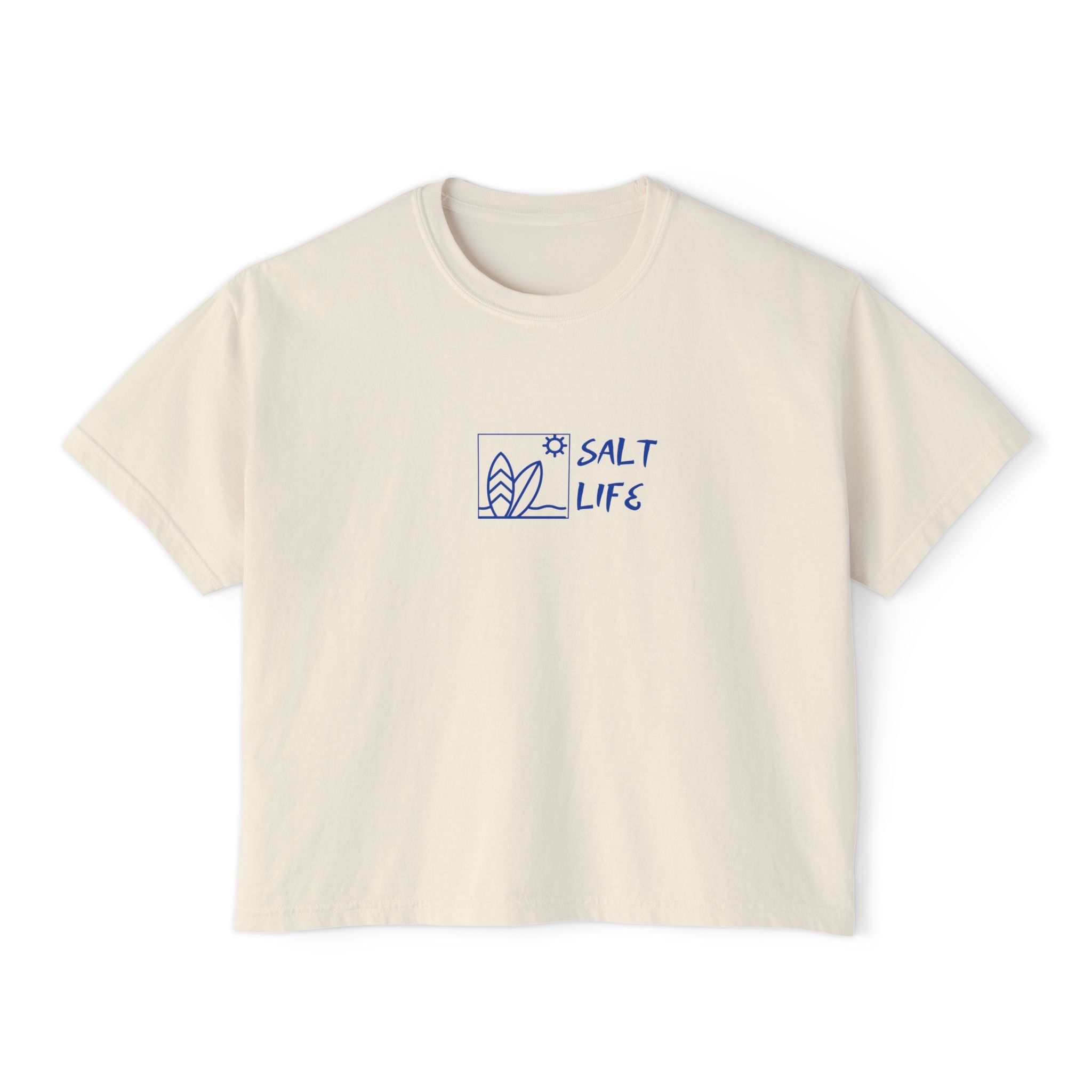 ELVAE Salt Life Boxy Tee — Vintage Cotton Cropped T-shirt