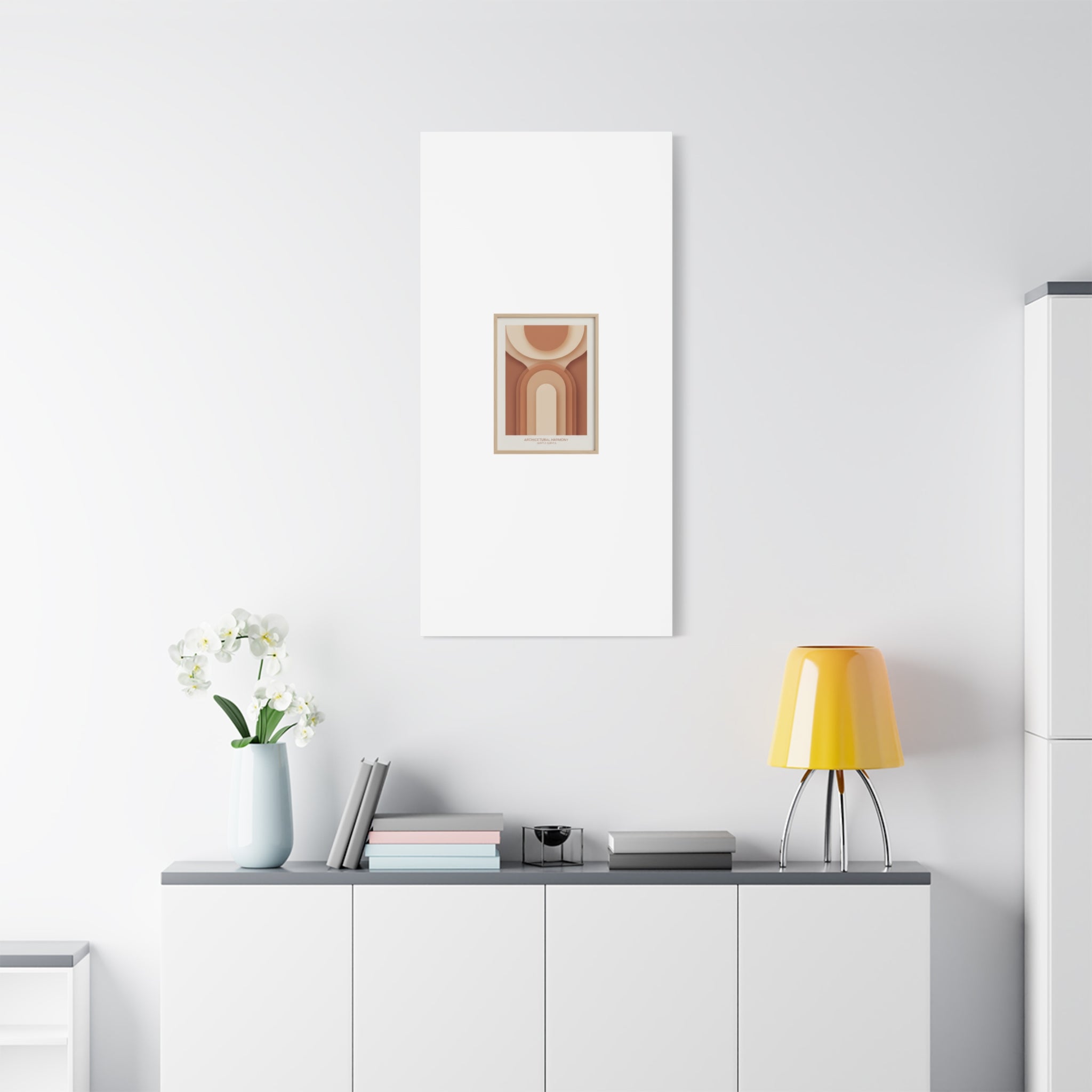 Terracotta Arch Abstract Canvas | Earthy Minimal Poster