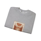 Terracotta Arch Abstract Sweatshirt | warm neutral shapes, clay tone art