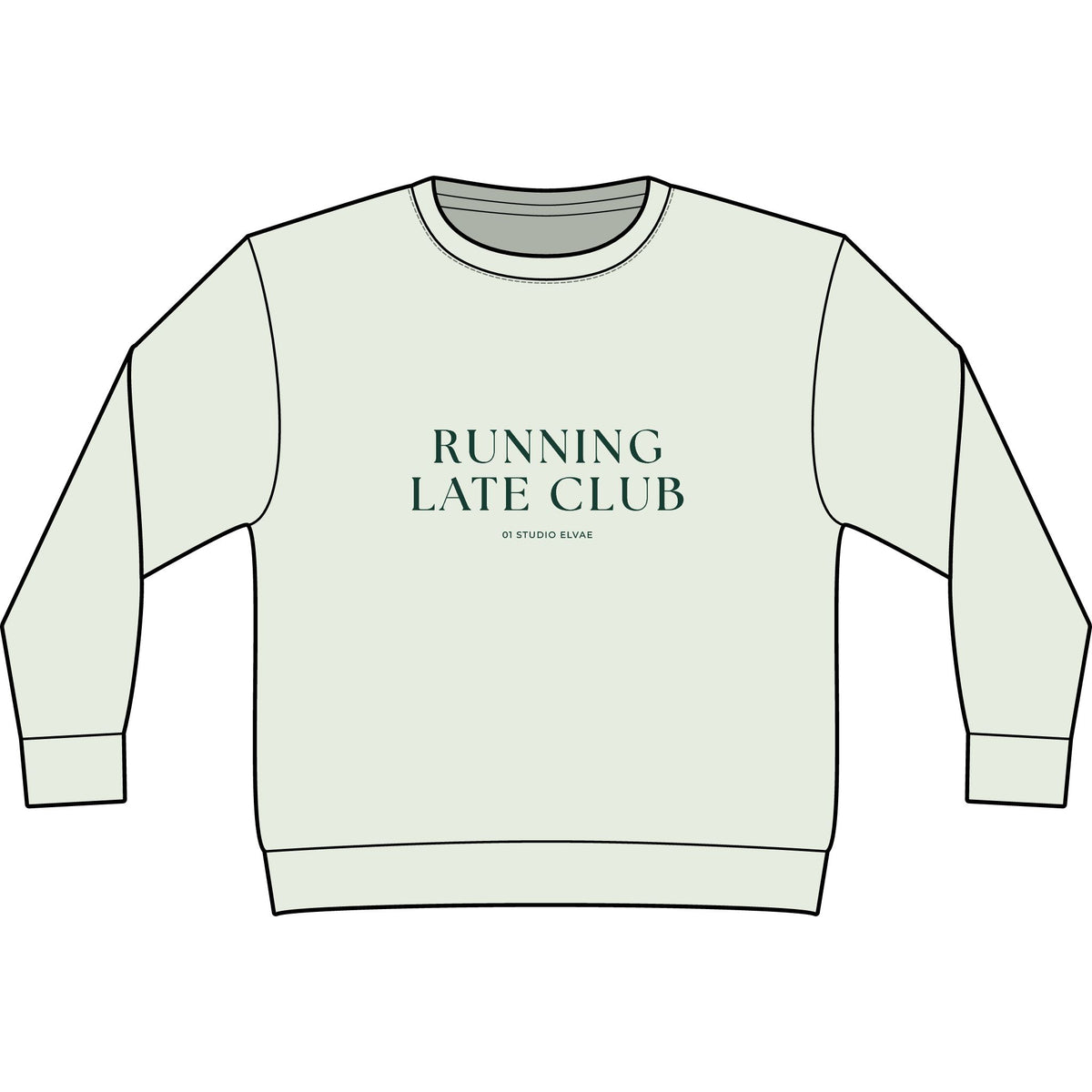 Running Late Club Heavyweight Crewneck