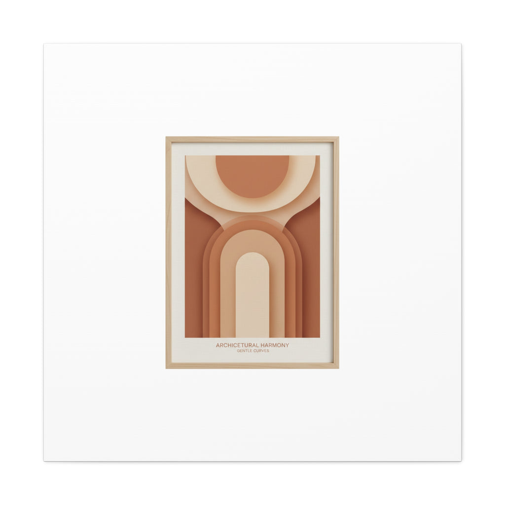 Terracotta Arch Abstract Canvas | Earthy Minimal Poster