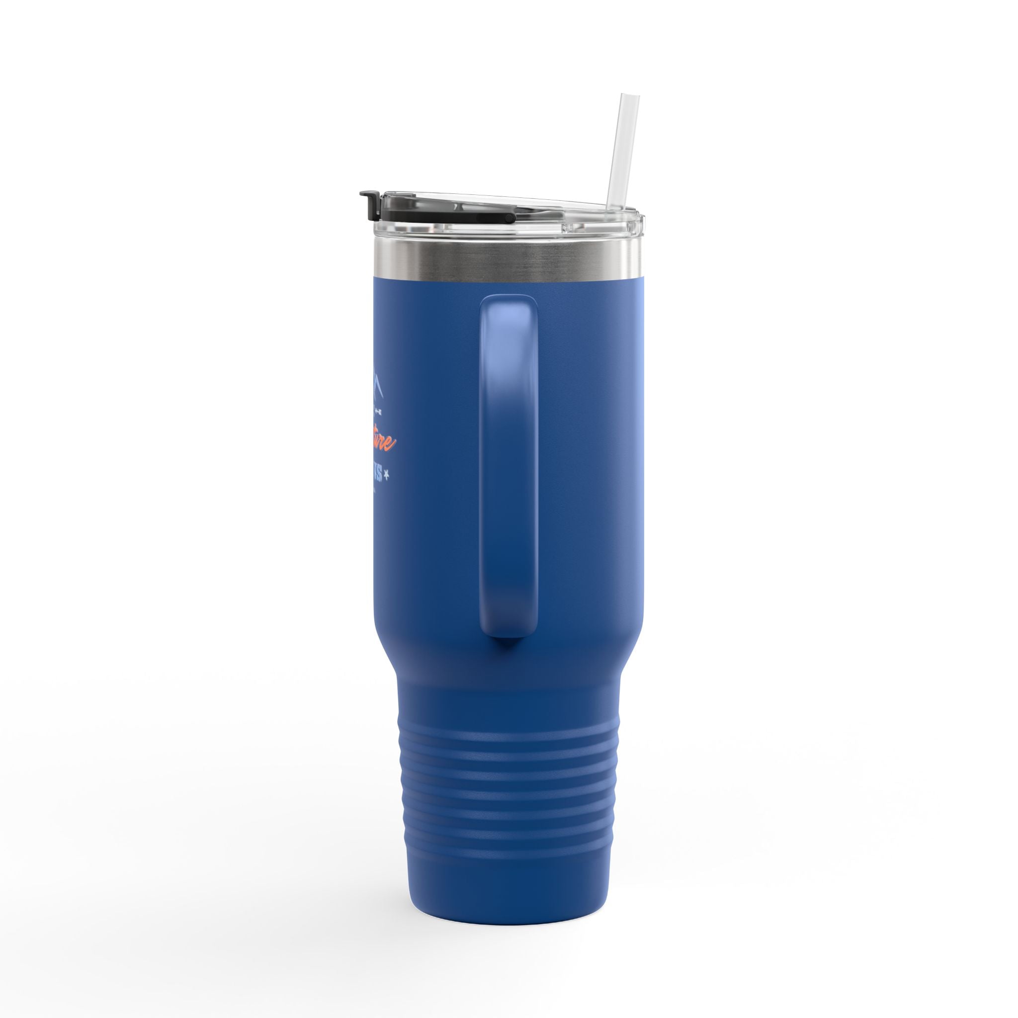 40oz Insulated Travel Mug — “The Adventure Begins” Mountain Stainless Tumbler