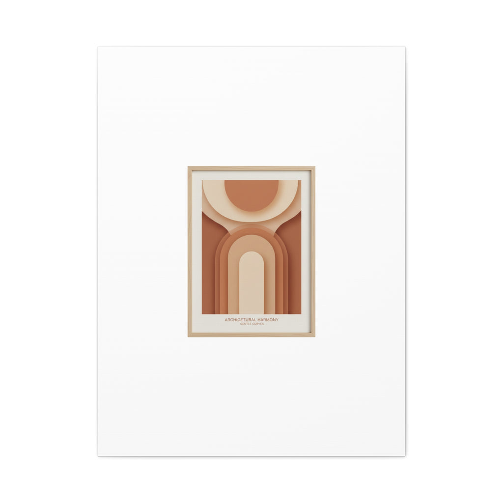 Terracotta Arch Abstract Canvas | Earthy Minimal Poster