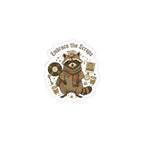 Embrace the Scraps Raccoon Sticker | Scavenger Chic, Trash Animal Realism