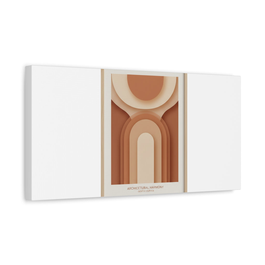 Terracotta Arch Abstract Canvas | Earthy Minimal Poster