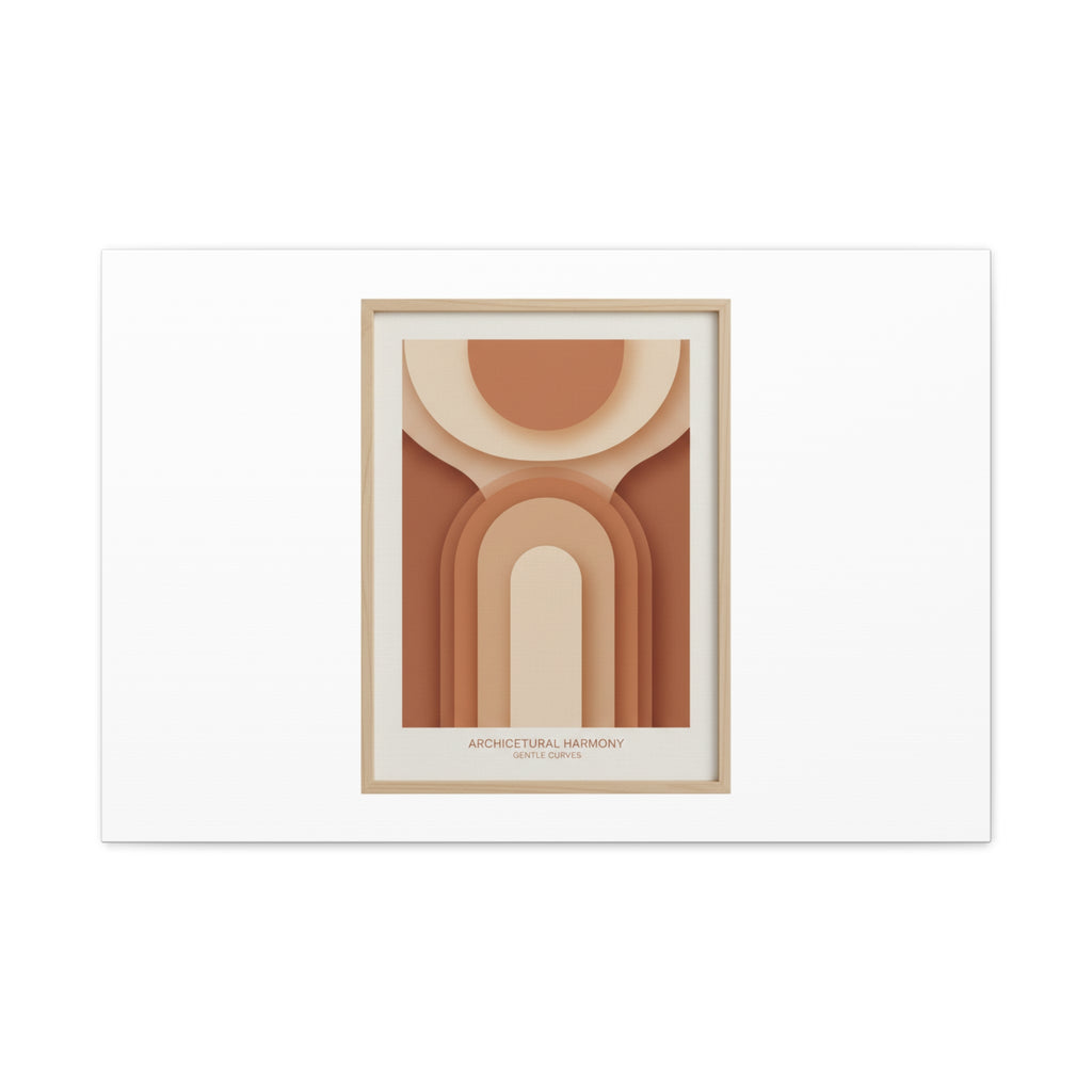 Terracotta Arch Abstract Canvas | Earthy Minimal Poster