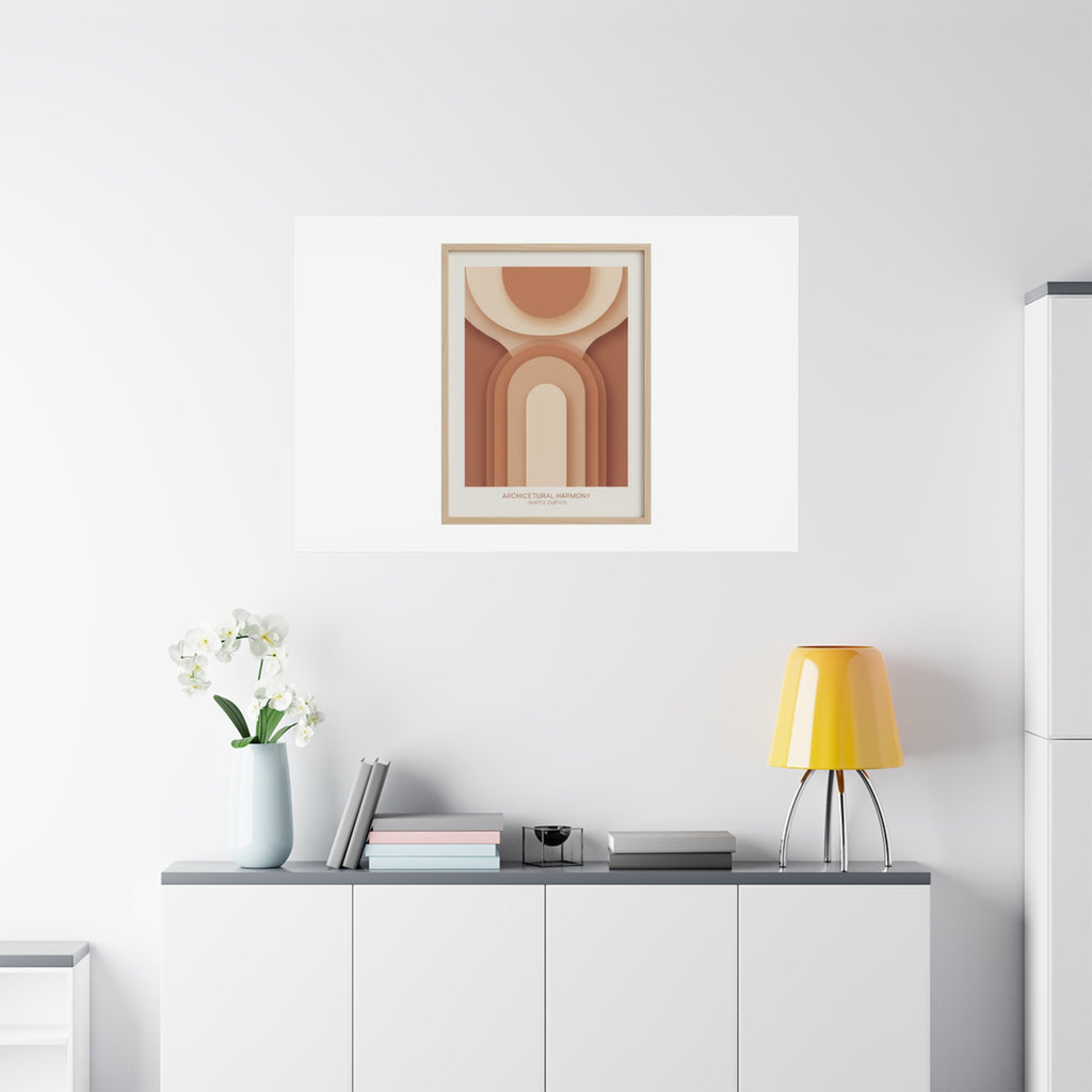Terracotta Arch Abstract Canvas | Earthy Minimal Poster