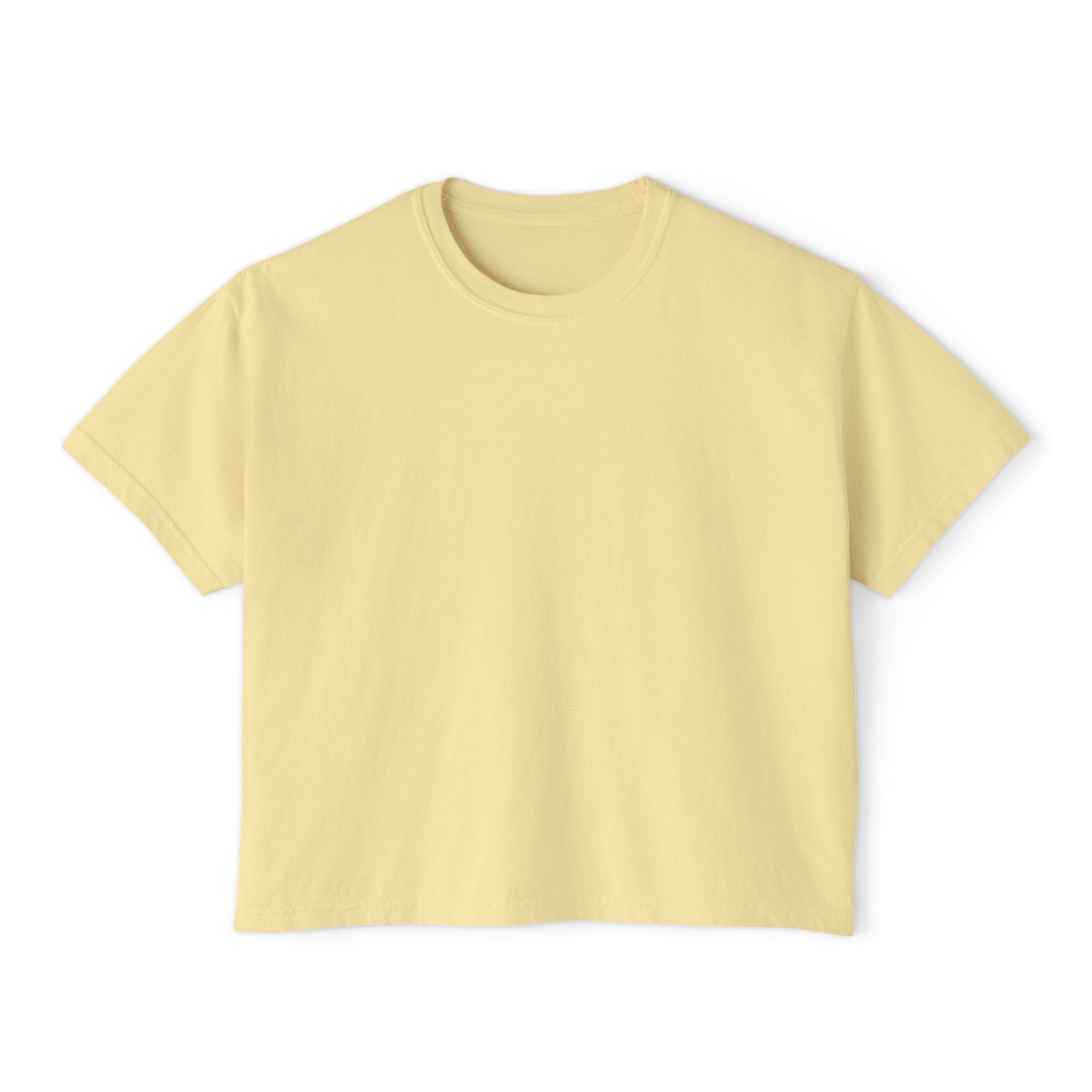 Summer Vibes Boxy Tee – Pastel Abstract Back Graphic