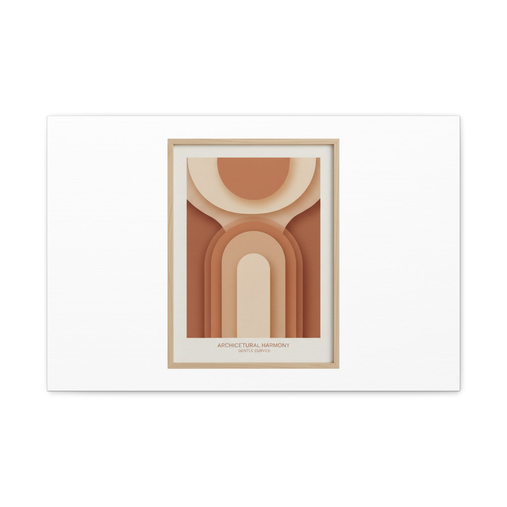 Terracotta Arch Abstract Canvas | Earthy Minimal Poster