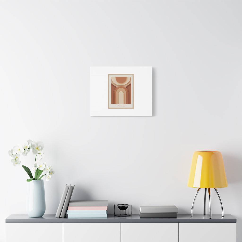 Terracotta Arch Abstract Canvas | Earthy Minimal Poster