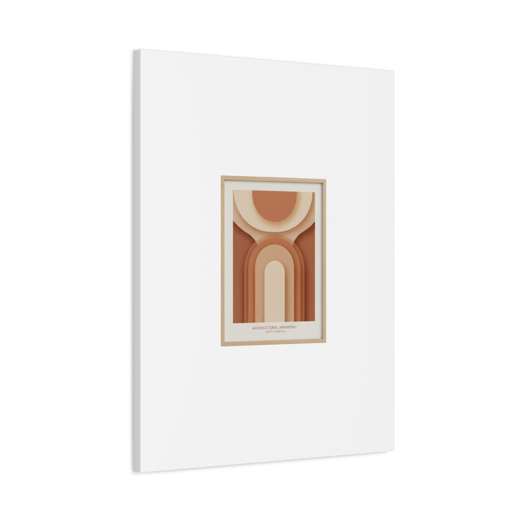 Terracotta Arch Abstract Canvas | Earthy Minimal Poster