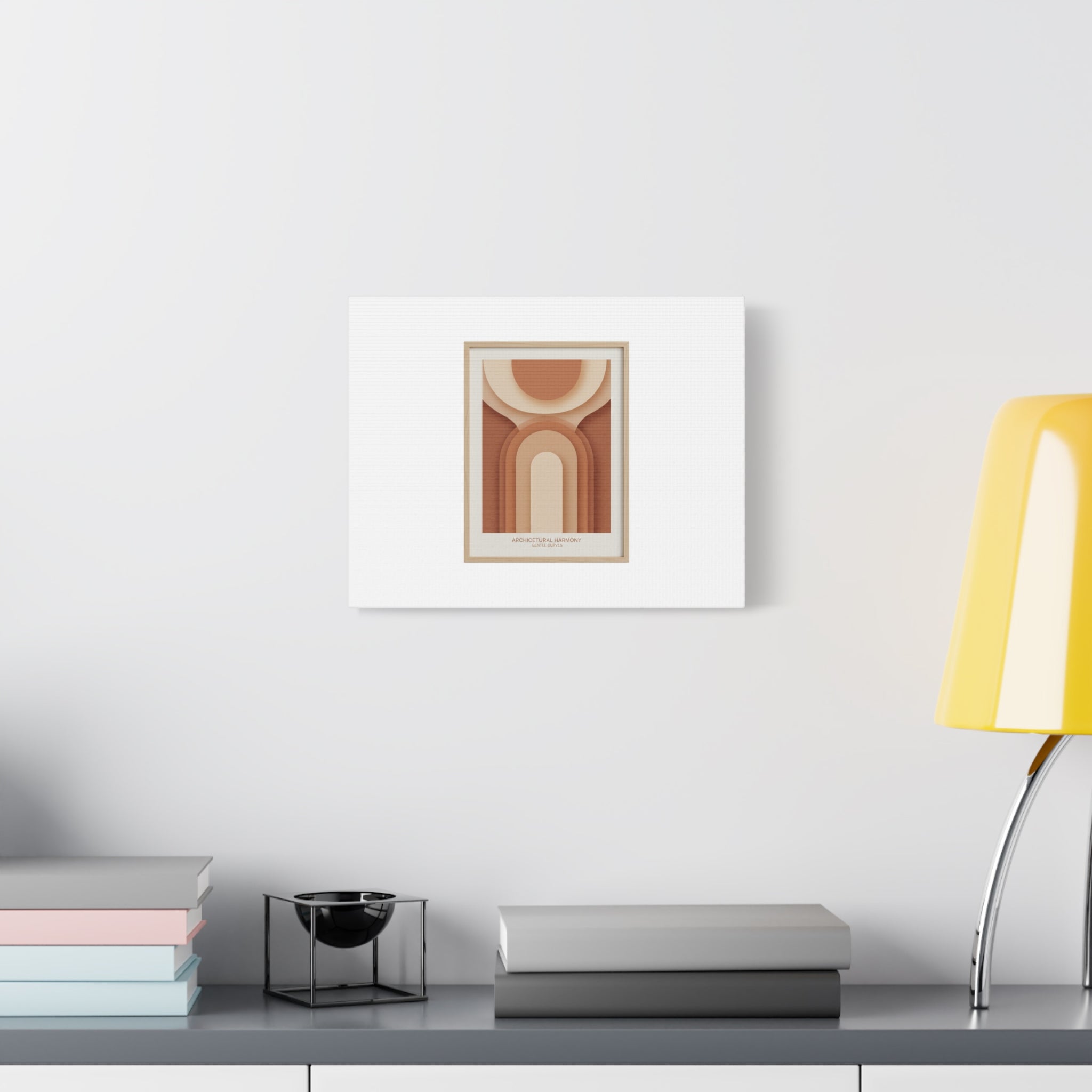 Terracotta Arch Abstract Canvas | Earthy Minimal Poster