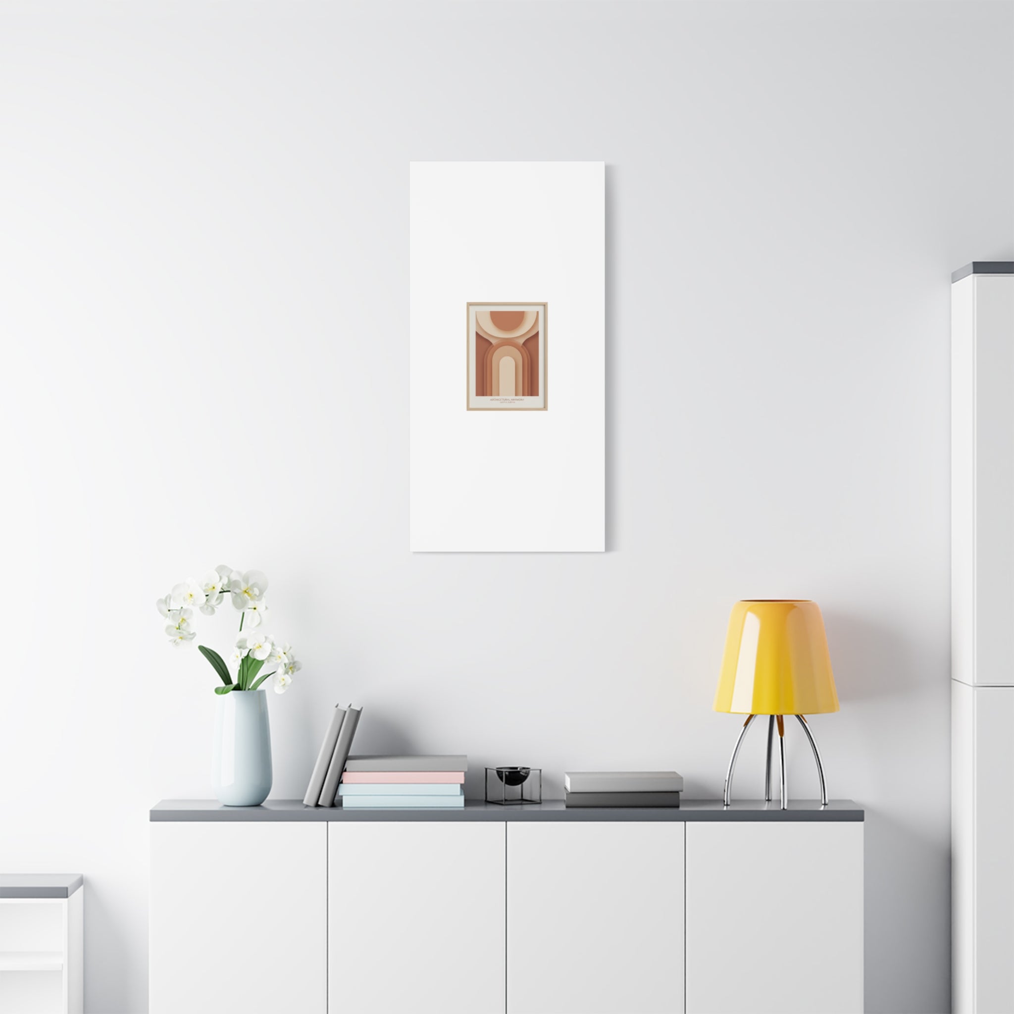 Terracotta Arch Abstract Canvas | Earthy Minimal Poster