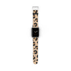 Leopard Print Silicone Watch Band — Beige Animal Pattern Apple/Smartwatch Strap
