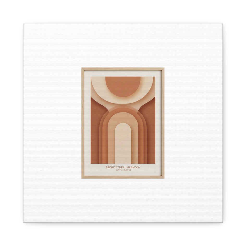 Terracotta Arch Abstract Canvas | Earthy Minimal Poster