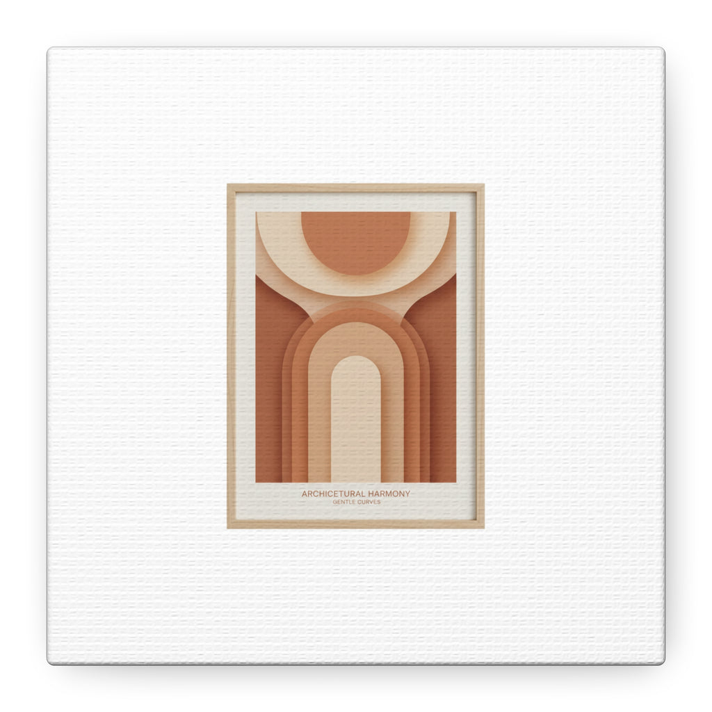 Terracotta Arch Abstract Canvas | Earthy Minimal Poster