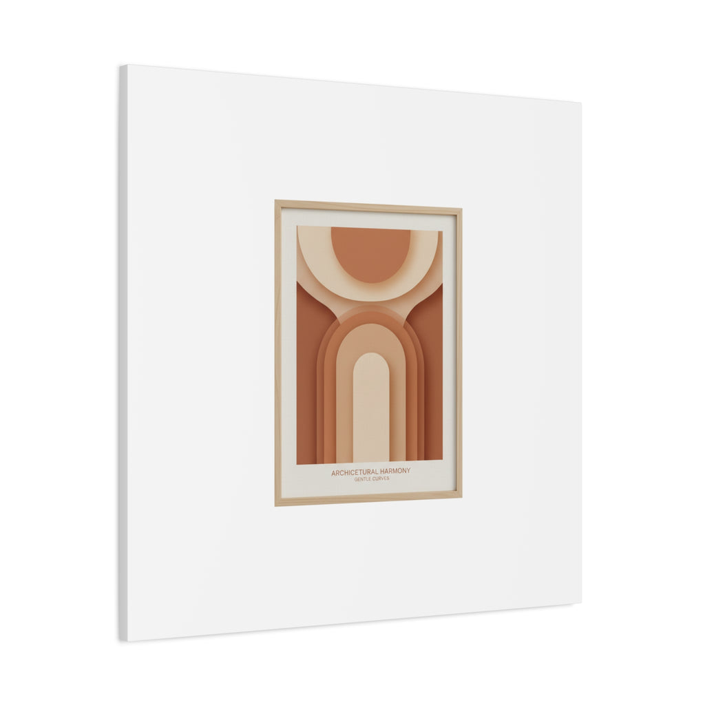 Terracotta Arch Abstract Canvas | Earthy Minimal Poster