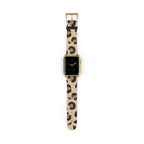 Leopard Print Silicone Watch Band — Beige Animal Pattern Apple/Smartwatch Strap