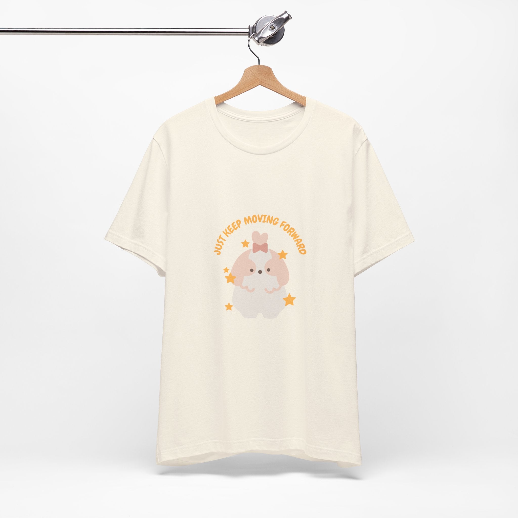Cute Kawaii Bunny Tee — "Just Keep Moving Forward" Graphic T-Shirt