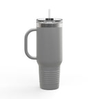 40oz Insulated Travel Mug — “The Adventure Begins” Mountain Stainless Tumbler