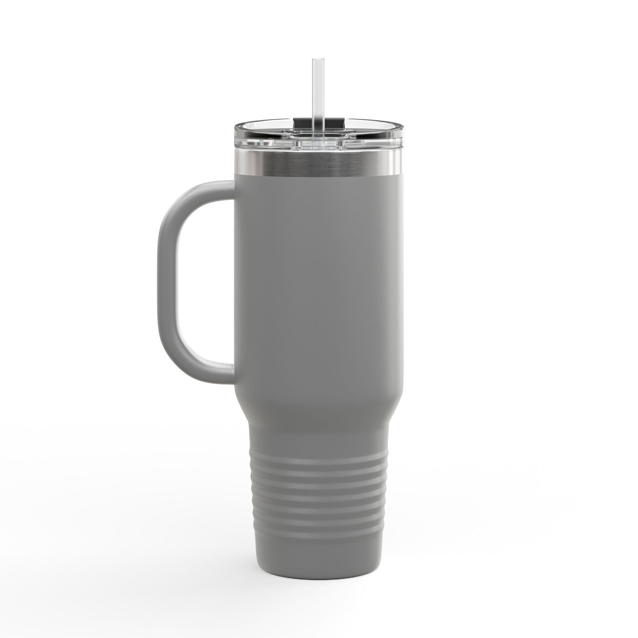 40oz Insulated Travel Mug — “The Adventure Begins” Mountain Stainless Tumbler