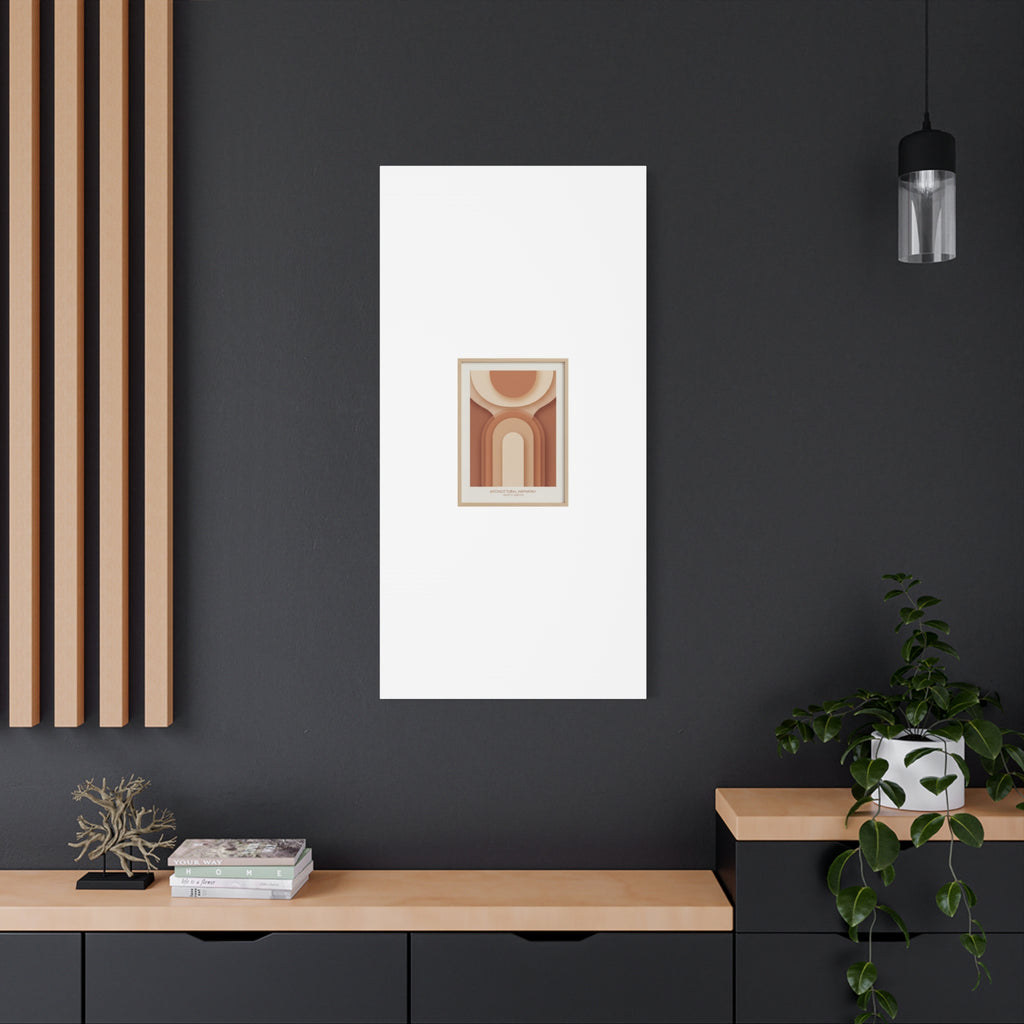 Terracotta Arch Abstract Canvas | Earthy Minimal Poster