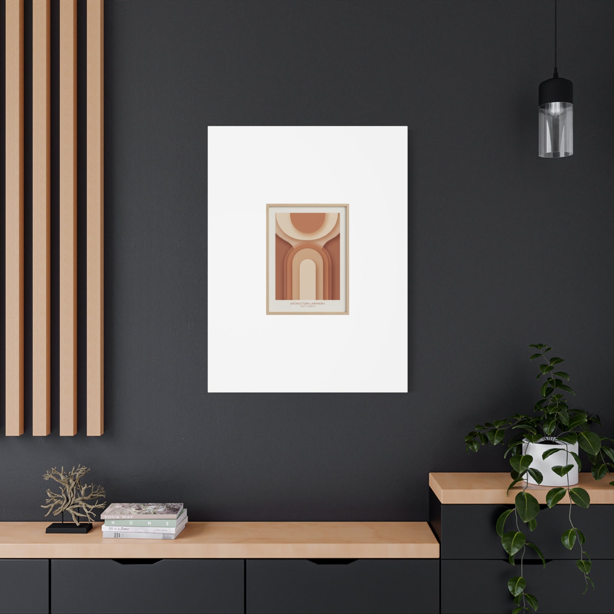 Terracotta Arch Abstract Canvas | Earthy Minimal Poster