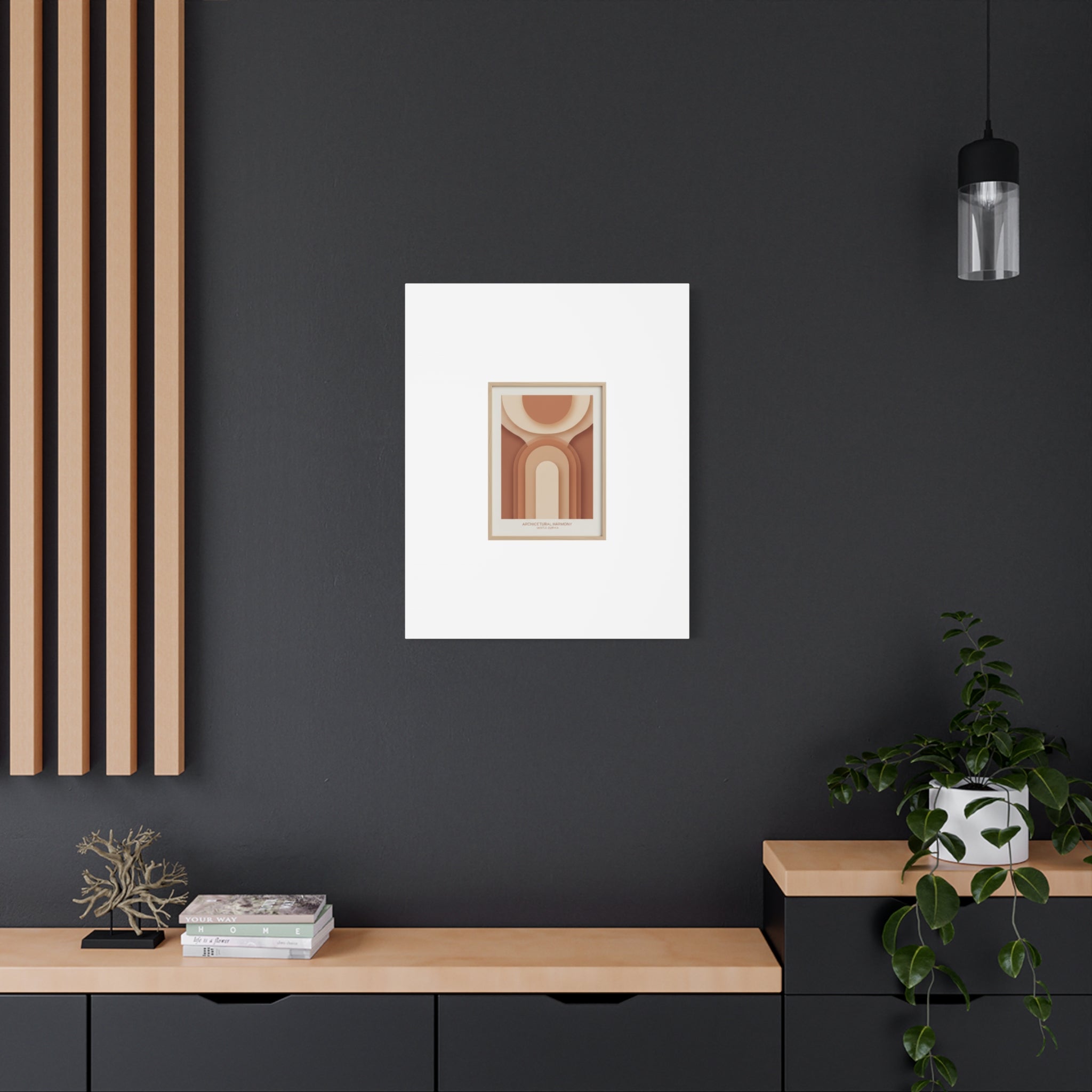 Terracotta Arch Abstract Canvas | Earthy Minimal Poster