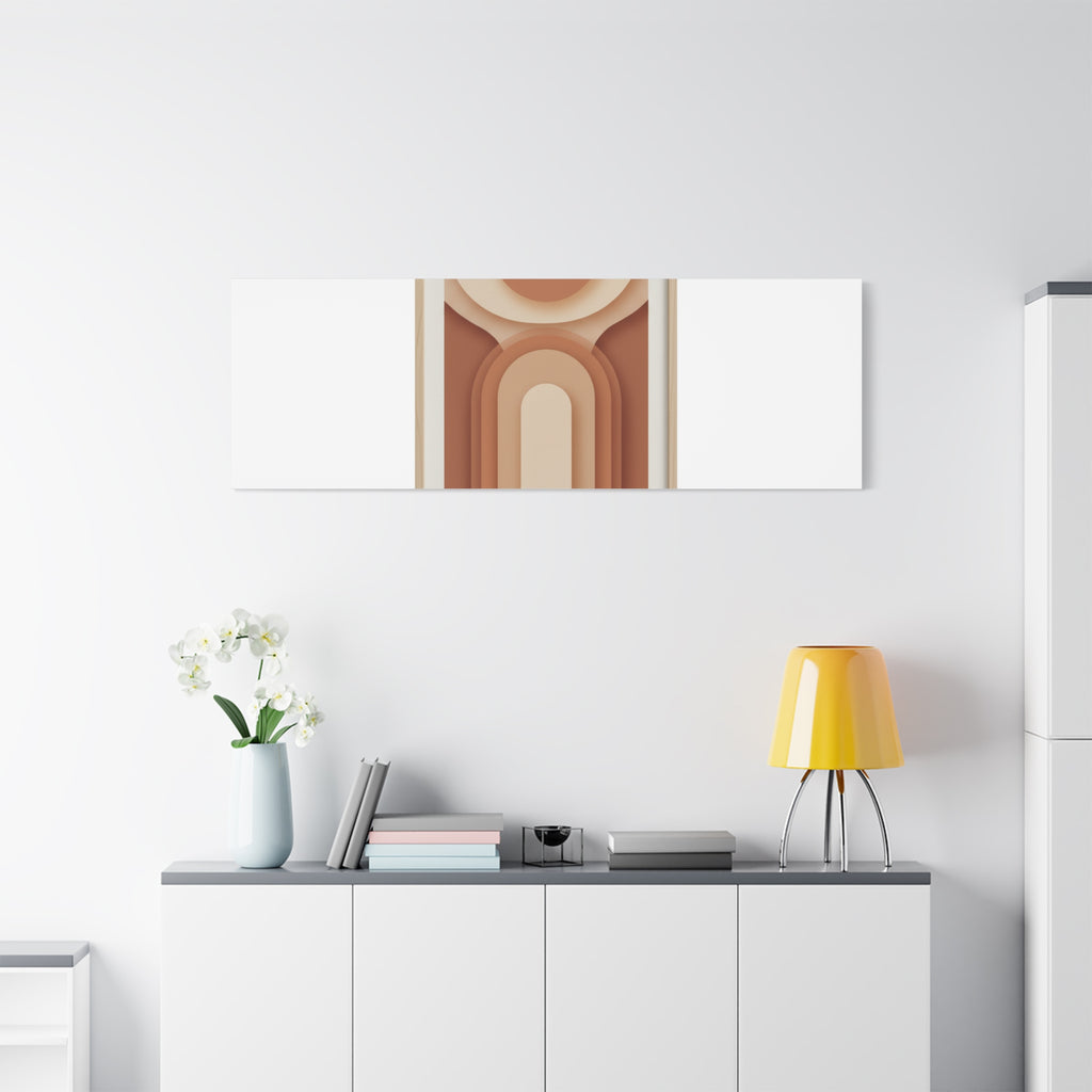 Terracotta Arch Abstract Canvas | Earthy Minimal Poster