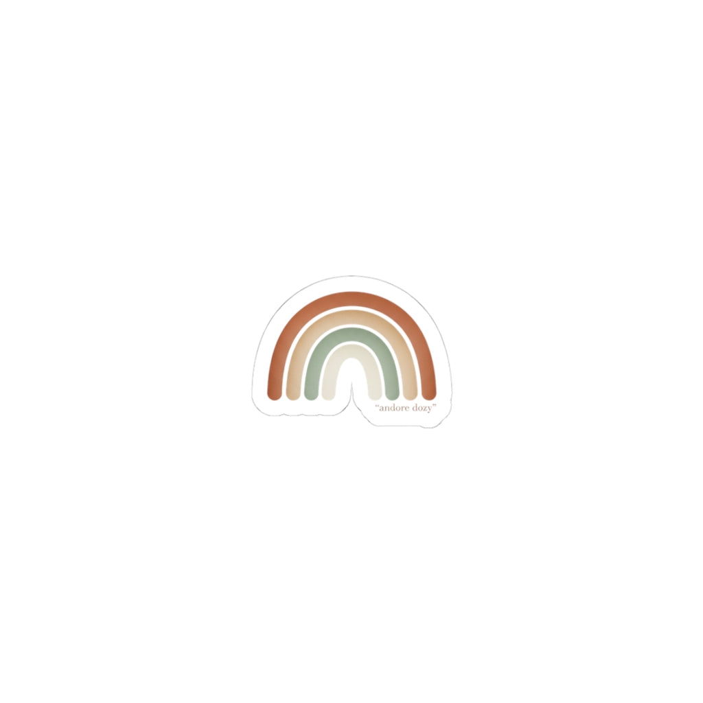 Neutral Rainbow Sticker | Muted Boho Arc, Terracotta Sage Pastel Vinyl