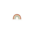 Neutral Rainbow Sticker | Muted Boho Arc, Terracotta Sage Pastel Vinyl