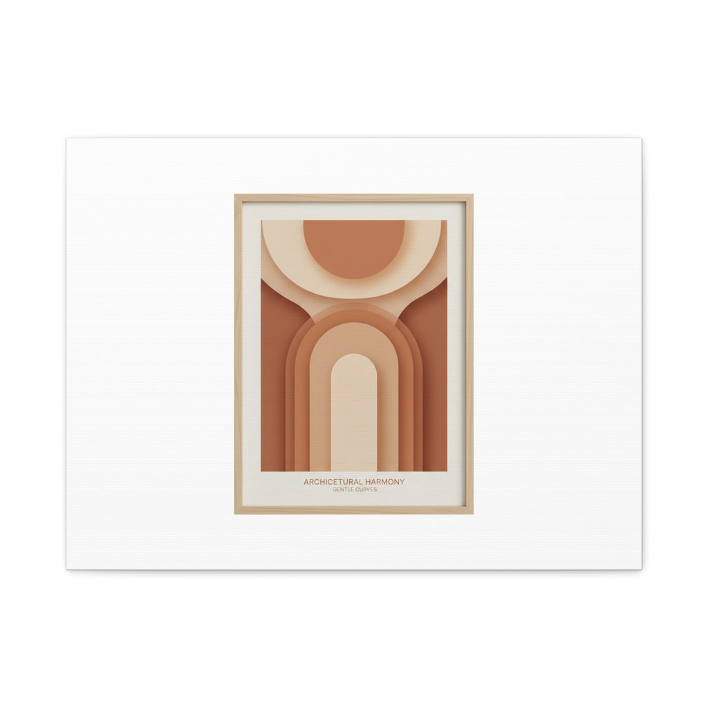 Terracotta Arch Abstract Canvas | Earthy Minimal Poster