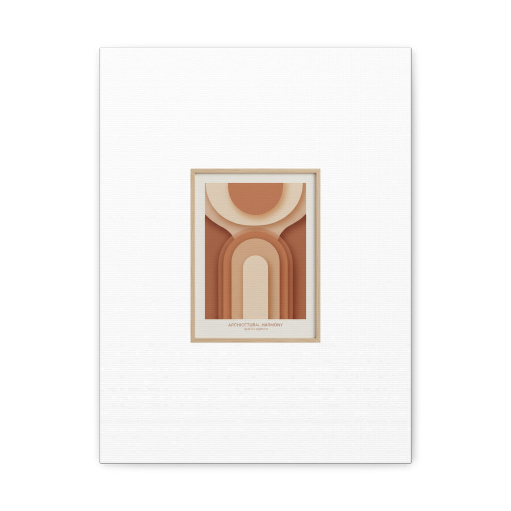 Terracotta Arch Abstract Canvas | Earthy Minimal Poster