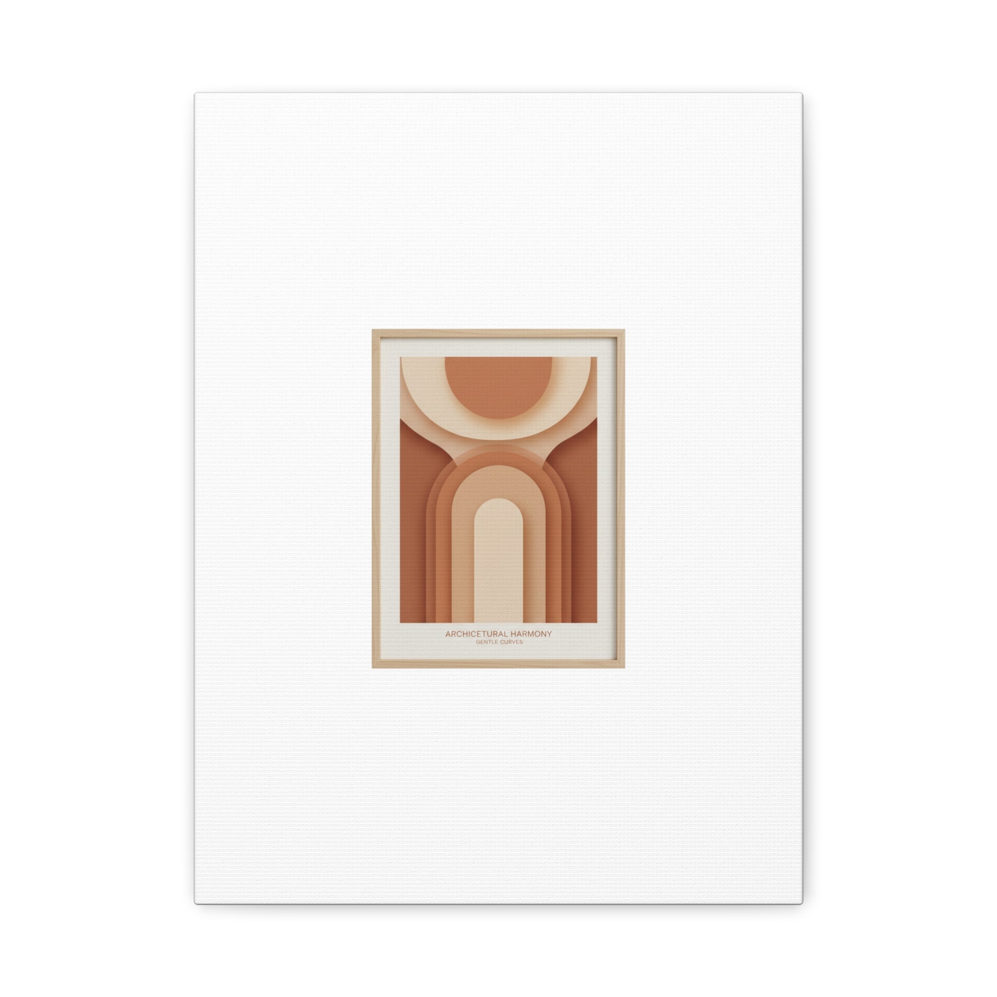 Terracotta Arch Abstract Canvas | Earthy Minimal Poster