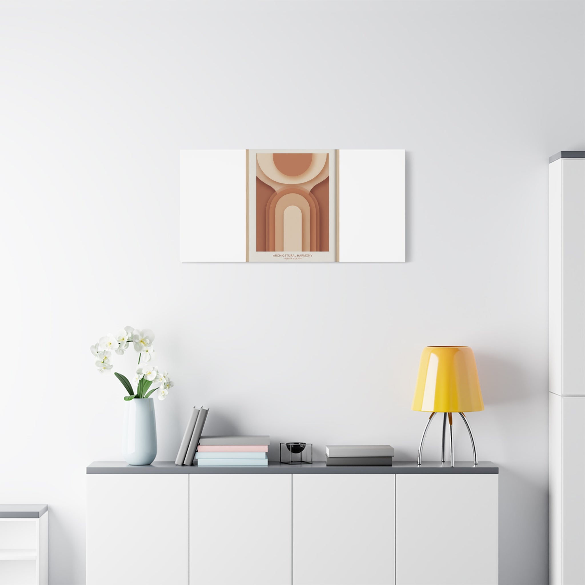 Terracotta Arch Abstract Canvas | Earthy Minimal Poster