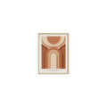 Terracotta Arch Abstract Sticker | earthy minimal, warm neutral shapes