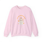 Crewneck Sweatshirt — Cute Kawaii Stars Design "Just Keep Moving Forward"