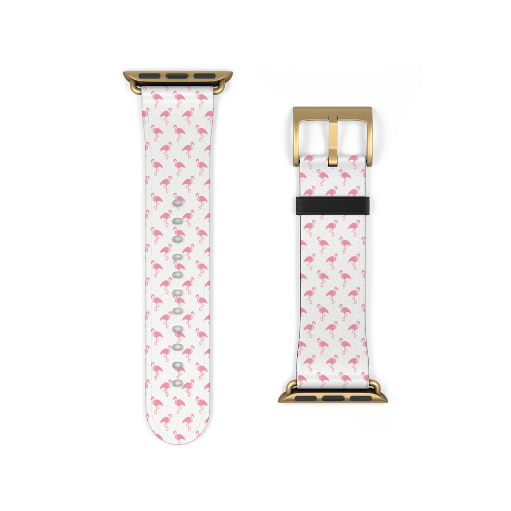 Pink Flamingo Pattern Watch Band — Cute Tropical Apple Watch Strap