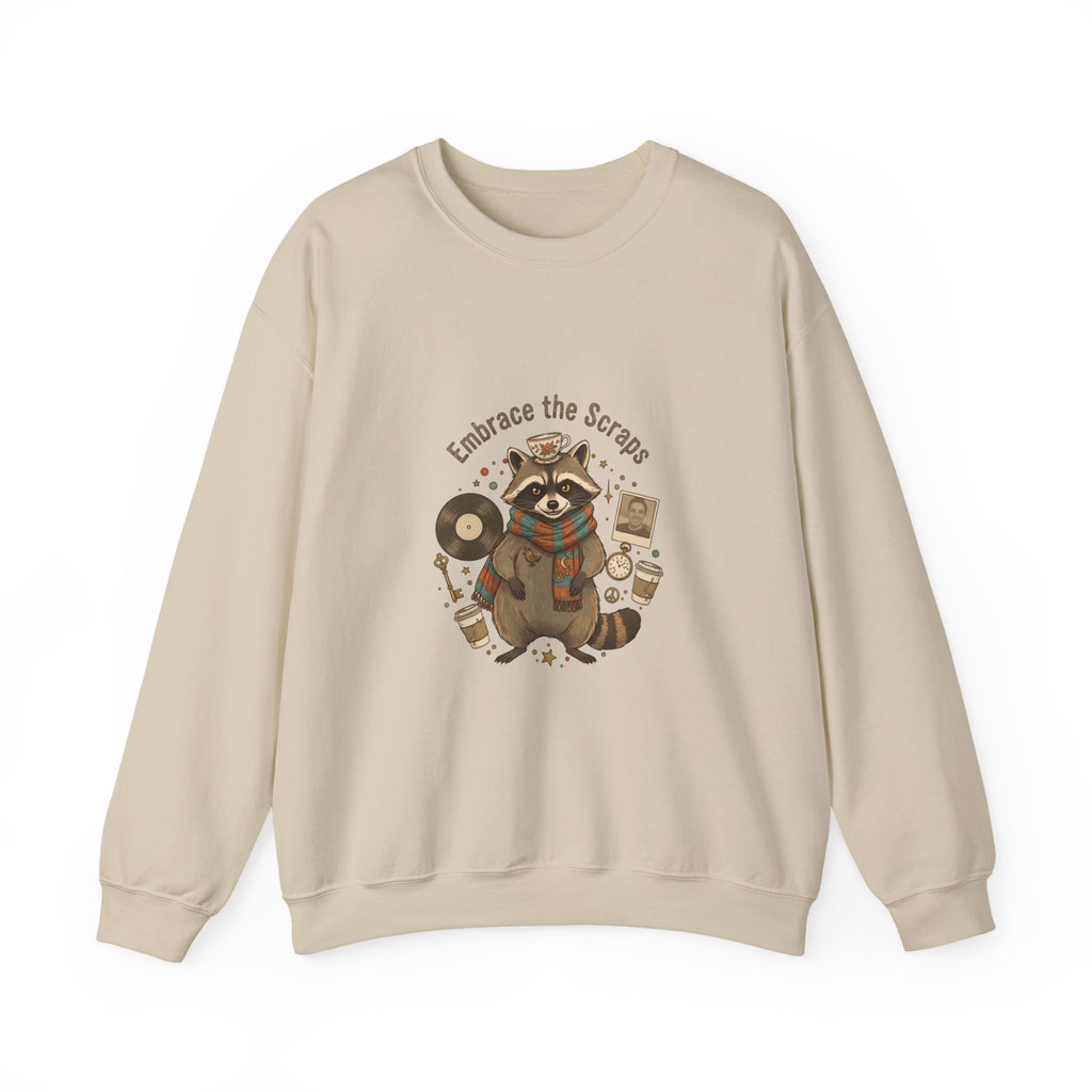 Embrace the Scraps Raccoon Sweatshirt | Scavenger Chic, possum design