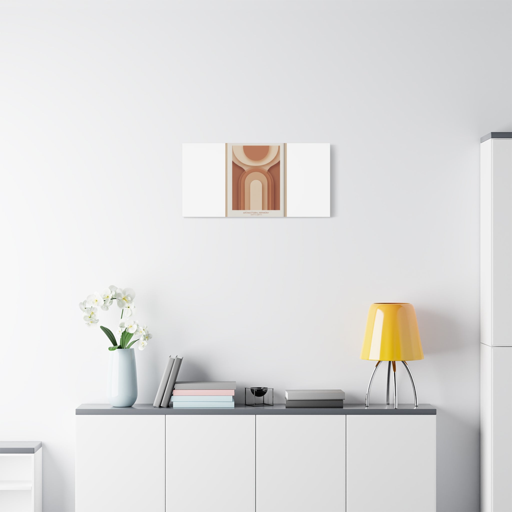 Terracotta Arch Abstract Canvas | Earthy Minimal Poster