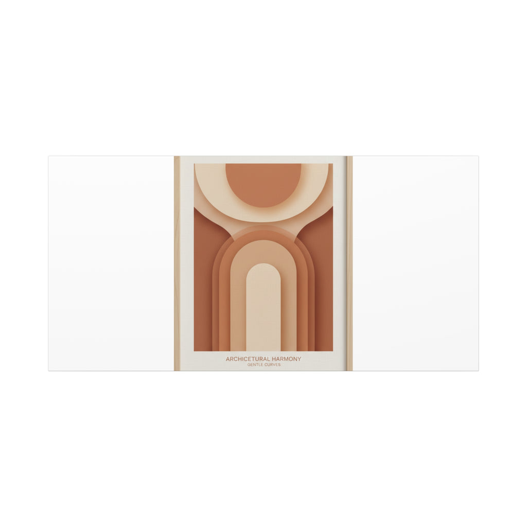 Terracotta Arch Abstract Canvas | Earthy Minimal Poster