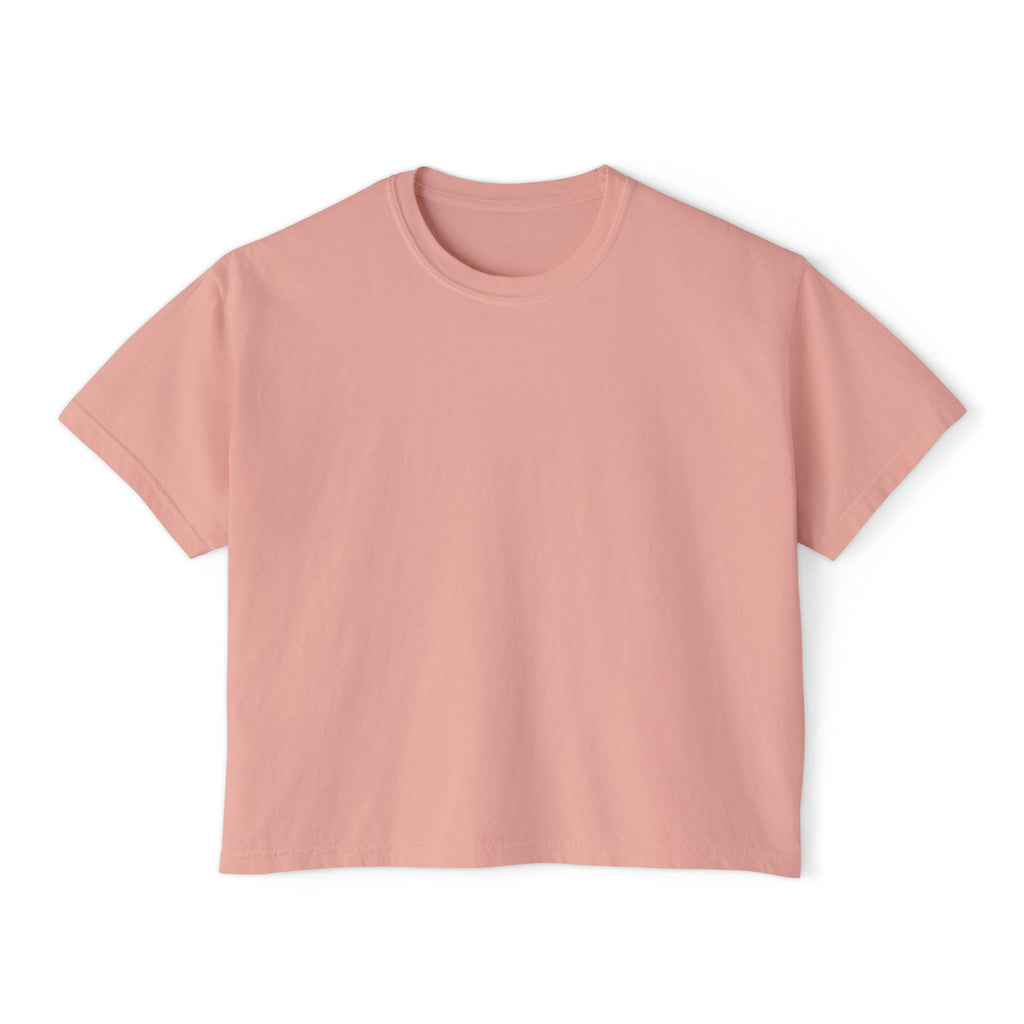 Summer Vibes Boxy Tee – Pastel Abstract Back Graphic