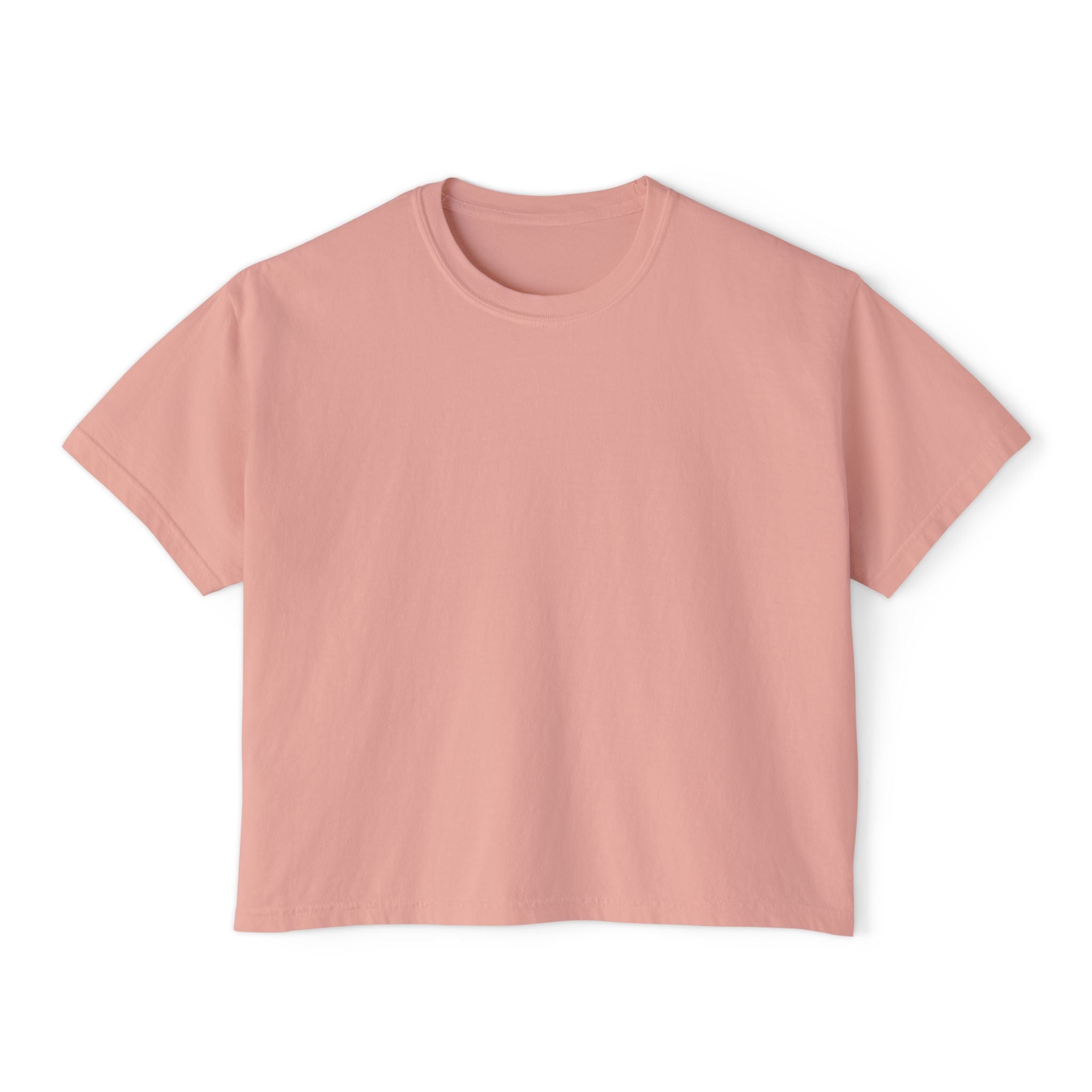 Summer Vibes Boxy Tee – Pastel Abstract Back Graphic