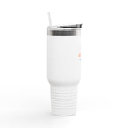 40oz Insulated Travel Mug — “The Adventure Begins” Mountain Stainless Tumbler