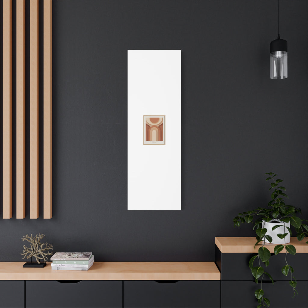 Terracotta Arch Abstract Canvas | Earthy Minimal Poster