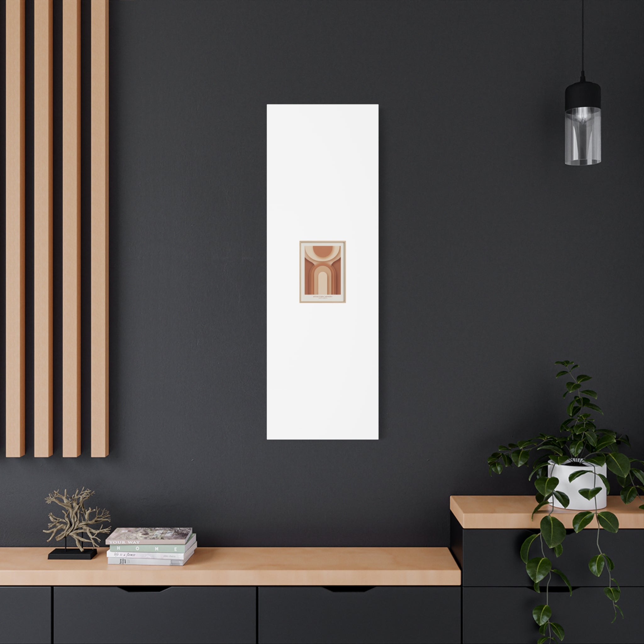 Terracotta Arch Abstract Canvas | Earthy Minimal Poster