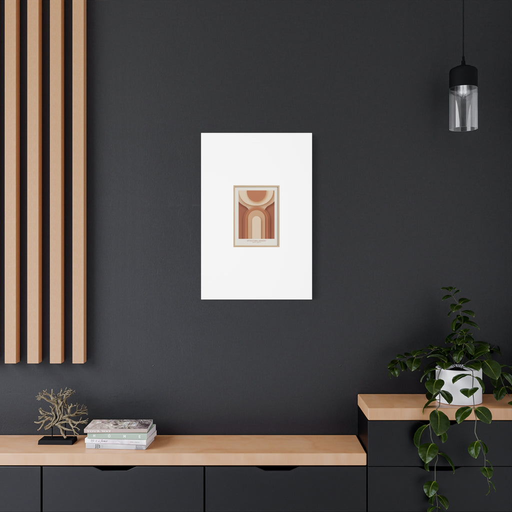 Terracotta Arch Abstract Canvas | Earthy Minimal Poster