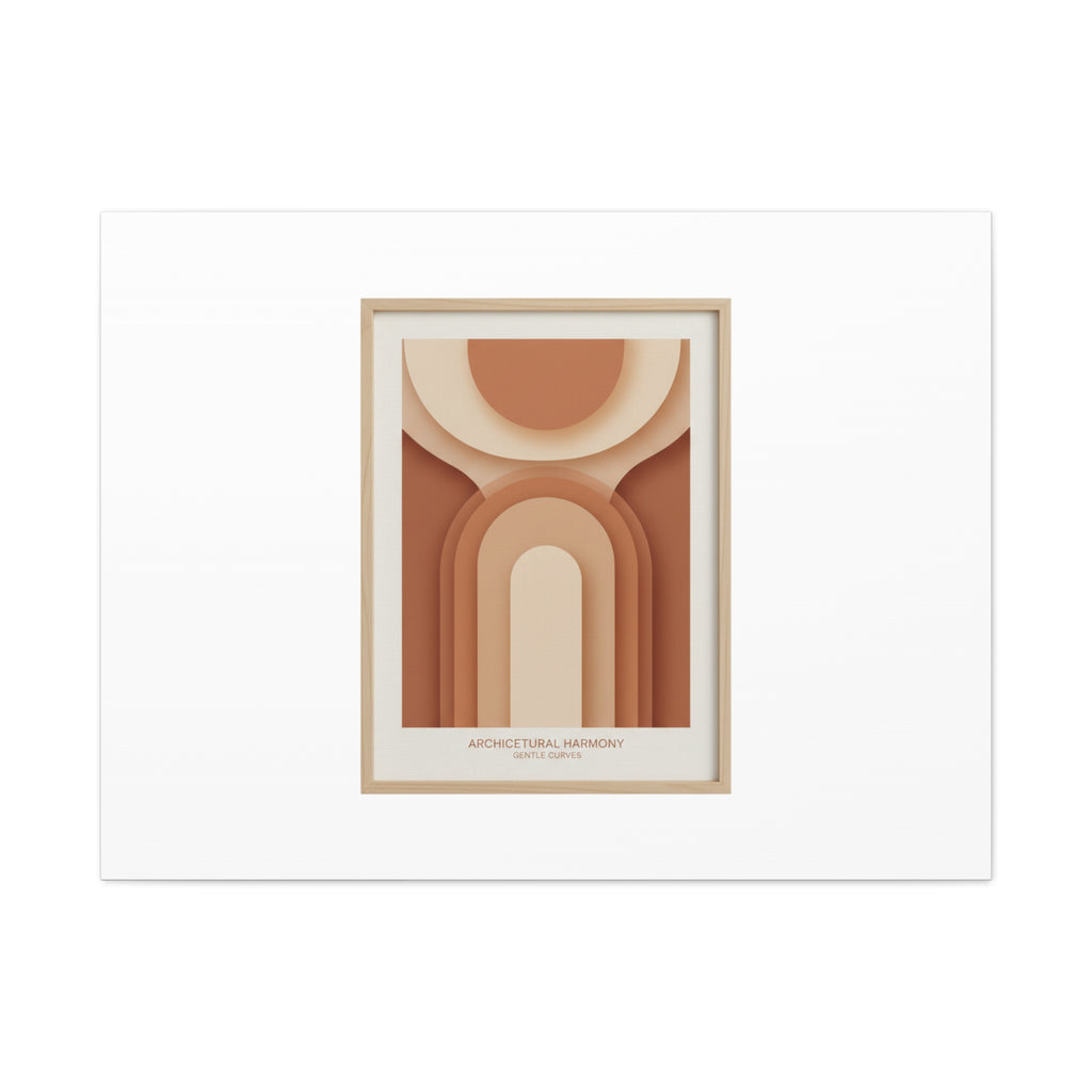 Terracotta Arch Abstract Canvas | Earthy Minimal Poster